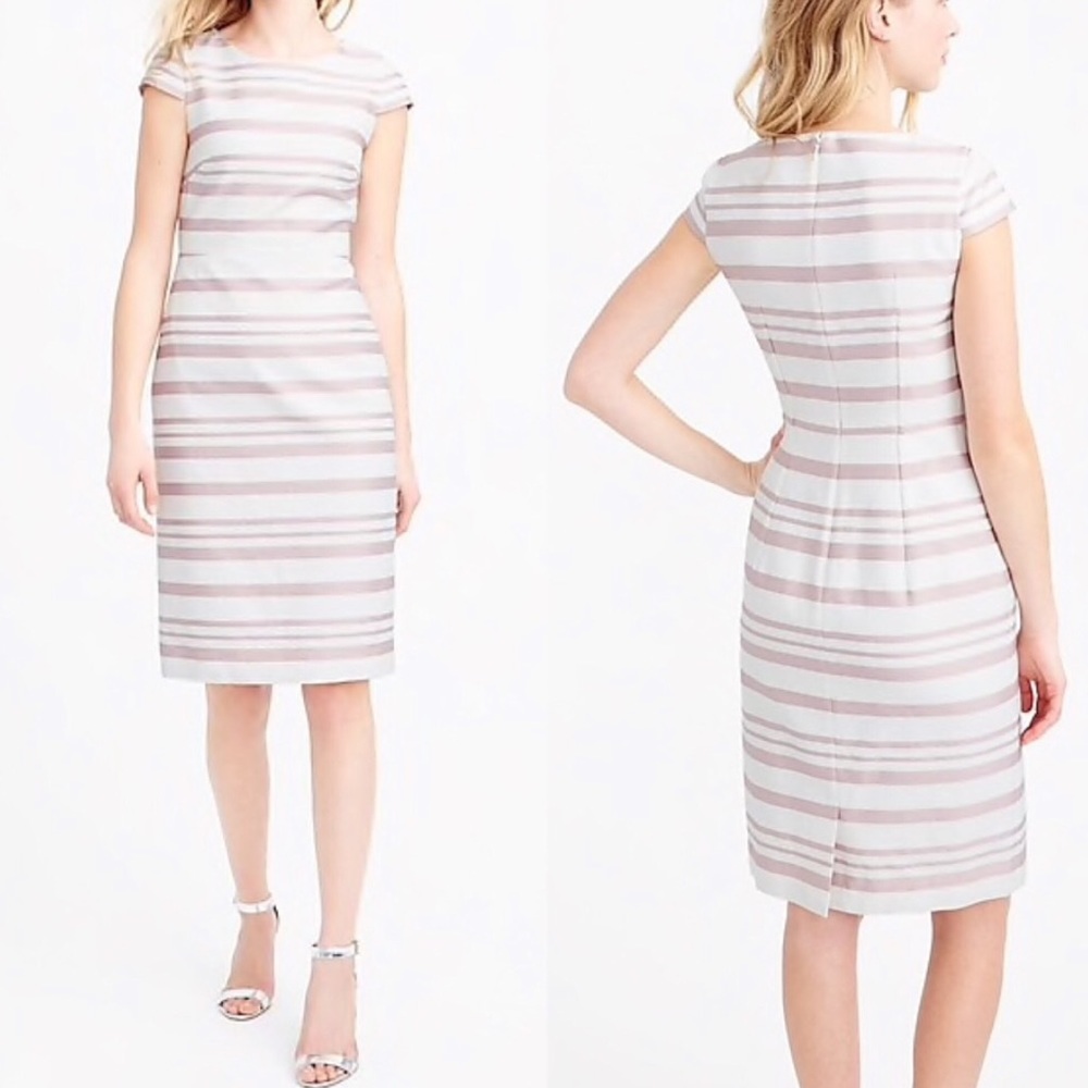 J. crew double stripe cap sleeve dress